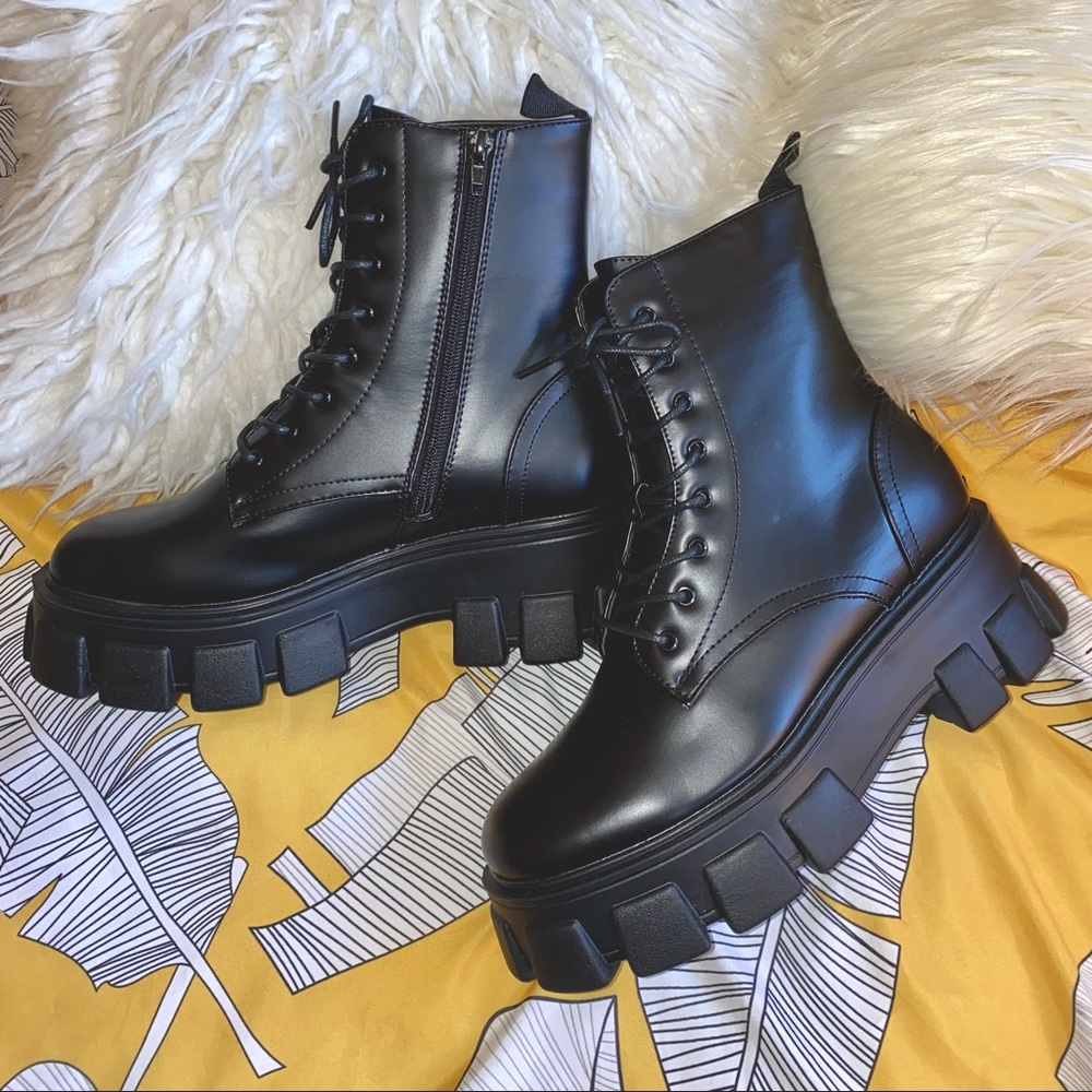 ASOS Grunge Platform Combat Booties